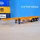 124 Alloy Diecast Container Skeleton Semi-trailer Cargo Trailer Truck Toy Modre