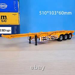 124 Alloy Diecast Container Skeleton Semi-Trailer Cargo Trailer Truck Toy ModRe