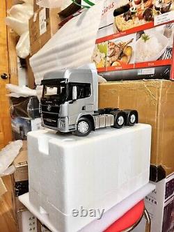 124 Scale Shacman MAN X5000 Silver Truck Tractor Diecast Model Car