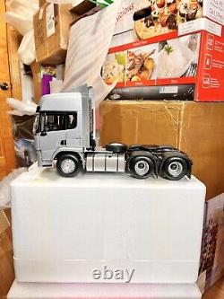 124 Scale Shacman MAN X5000 Silver Truck Tractor Diecast Model Car