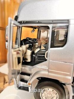 124 Scale Shacman MAN X5000 Silver Truck Tractor Diecast Model Car