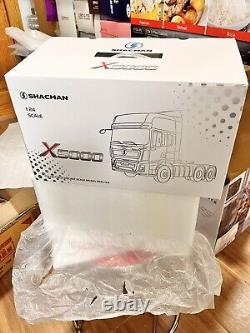 124 Scale Shacman MAN X5000 Silver Truck Tractor Diecast Model Car