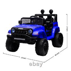12V Blue Kids Ride on Toys Car Children Electric Car Truck with Remote Control MP3