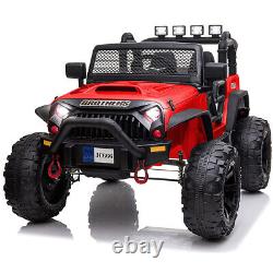 12V Kids Electric Battery-Powered Ride On 3 Speed Toy SUV Truck Car Red MP3 LED