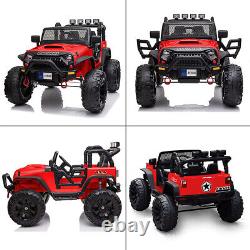 12V Kids Electric Battery-Powered Ride On 3 Speed Toy SUV Truck Car Red MP3 LED