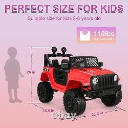 12V Kids LED Powered Ride on Car Truck Toy MP3 Bluetooth withParent Remote Control