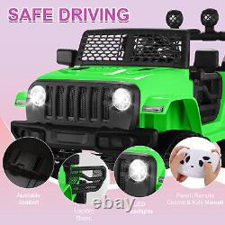 12V Kids LED Powered Ride on Car Truck Toy MP3 Bluetooth withParent Remote Control