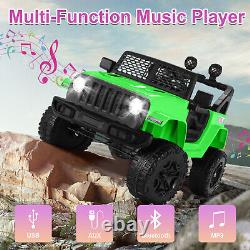 12V Kids LED Powered Ride on Car Truck Toy MP3 Bluetooth withParent Remote Control