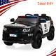 12v Kids Ride On Police Car Electric Truck Toy Xmas Gift Rc+flashing Light+horn