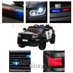 12V Kids Ride On Police Car Electric Truck Toy Xmas Gift RC+Flashing Light+Horn