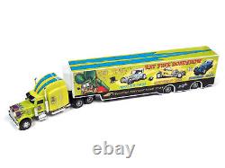 164 Auto World RAT FINK ROADSHOW Semi Truck Transporter Car Hauler NIB