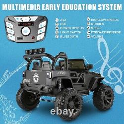 2 Seaters Ride on Car Electric Truck Toy 24V 9Ah Battery with Spring Suspension