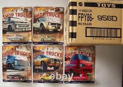 2018 Hot Wheels Car Culture Shop Trucks Complete Set of 5 From Factory Case