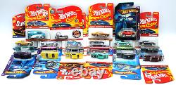 22pc Mattel Hot Wheels Classic Red Line Since'68 Cars Trucks Vehicles Carded