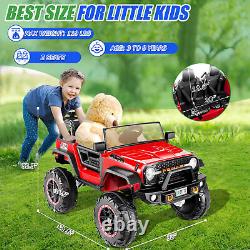 24V 2 Seater Kids Electric Ride on Car Truck Toy 4x100W 3 Speeds Music Bluetooth