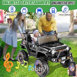 24V 2 Seater Kids Ride On Car Truck with 20'' Seat 4WD/2WD Electric Vehicle Toy