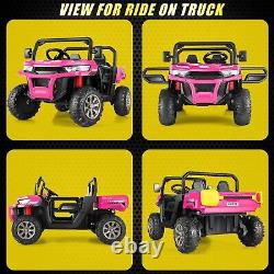 24V Ride On Truck Car UTV with Dump Bed 2 Seater Electric Vehicle Toy for Kids #US