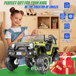 24V Ride on Car for Kids 2 Seater Electric Truck Toy 4x100W Engine, 4WD/2WD, LED