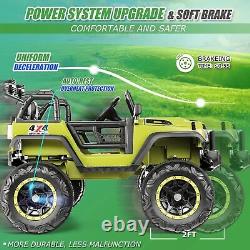 24V Ride on Car for Kids 2 Seater Electric Truck Toy 4x100W Engine, 4WD/2WD, LED
