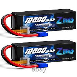 2PCS Zeee 6S LiPo Battery 10000mAh 22.2V 120C EC5 for RC Car Truck Desert Racer