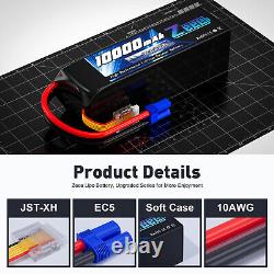 2PCS Zeee 6S LiPo Battery 10000mAh 22.2V 120C EC5 for RC Car Truck Desert Racer