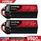 2pcs Hrb 14.8v 4s 9500mah Lipo Battery For Rc Car Truck Xrt X-maxx Maxx V2 Udr