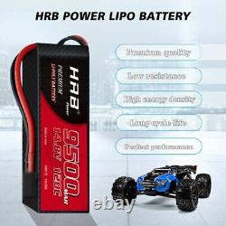 2pcs HRB 14.8V 4S 9500mAh LiPO Battery for RC Car Truck XRT X-Maxx Maxx V2 UDR