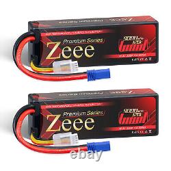 2x Zeee 11.4V 120C 9000mAh EC5 HV 3S LiPo Battery Hardcase for RC Car Truck Tank