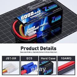 2x Zeee 14.8V 100C 8000mAh 4S Lipo Battery EC5 Hardcase for RC Car Truck Tank