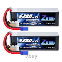 2x Zeee 22.2V 100C 5200mAh 6S LiPo Battery EC5 for RC Car Truck Boat Helicopter