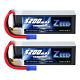 2x Zeee 22.2v 100c 5200mah 6s Lipo Battery Ec5 For Rc Car Truck Boat Helicopter