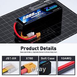 2x Zeee 22.2V 120C 8000mAh 6S LiPo Battery XT60 for RC Car Truck Tank Racer