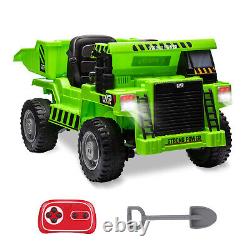 4WD Dump Truck Toy for Kids 6 Channel Remote Control Bulldozer Rc Cars with LED