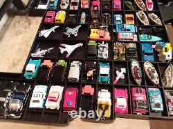 55 Vntg Micro Machines Lot Race Cars, Trucks, Boats, Airplanes, Limo in Case