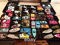 55 Vntg Micro Machines Lot Race Cars, Trucks, Boats, Airplanes, Limo in Case