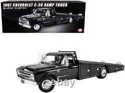 ACME 118 Black Custom 1967 Chevrolet C-30 Ramp Truck Diecast Black A1801710