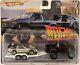 Back To The Future Delorean & Toyota Truck Custom Hot Wheels Team Transport Withrr