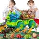Dinosaur Truck Toy For Kids 3-5 Years Triceratops Transport Car Carrier Truck