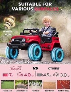 ELEMARA Ride on Truck, Toyota Kids Car, Kids Ride on Car with Remote Control