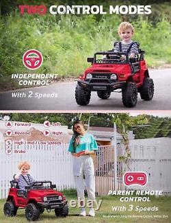 ELEMARA Ride on Truck, Toyota Kids Car, Kids Ride on Car with Remote Control