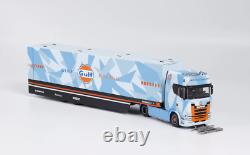 GB 164 Scania S730 Blue Enclosed Double Deck Truck Model Diecast Collect Car