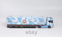 GB 164 Scania S730 Blue Enclosed Double Deck Truck Model Diecast Collect Car