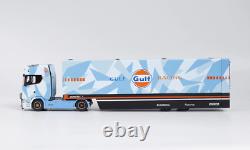 GB 164 Scania S730 Blue Enclosed Double Deck Truck Model Diecast Collect Car