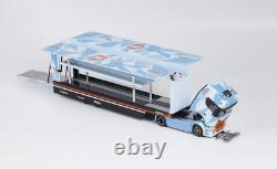 GB 164 Scania S730 Blue Enclosed Double Deck Truck Model Diecast Collect Car