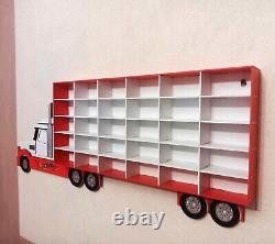 Hot Wheels Toy shelf storage Truck toy car shelf for 30 section Red