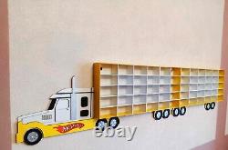 Hot wheels storage Truck toy car Showcase for 60 car Playroom storage