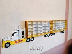 Hot wheels storage Truck toy car Showcase for 60 car Playroom storage