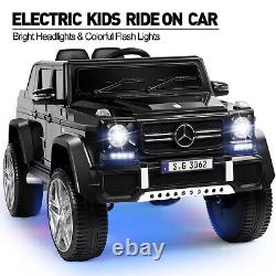 JOYLDIAS Black Electric 12V Battery Kids Ride On Car Truck Toy Gift withRemote, MP3