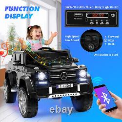 JOYLDIAS Black Electric 12V Battery Kids Ride On Car Truck Toy Gift withRemote, MP3