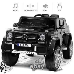 JOYLDIAS Black Electric 12V Battery Kids Ride On Car Truck Toy Gift withRemote, MP3